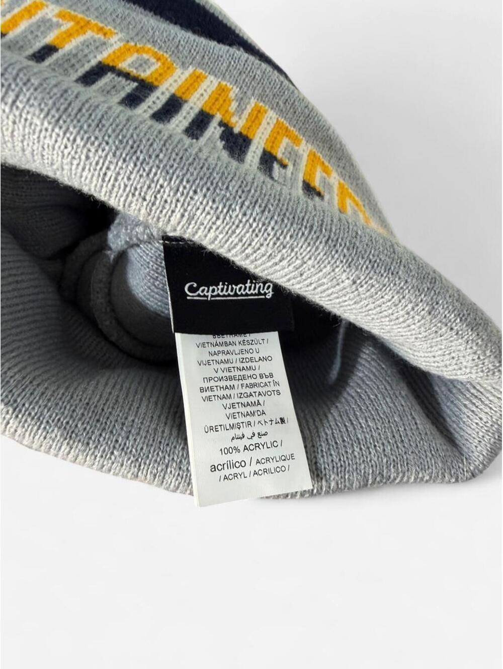 Captivating West Virginia Mountaineers Grey Knit Beanie Pom Hat‎ NCAA Cuff - Picture 5 of 6